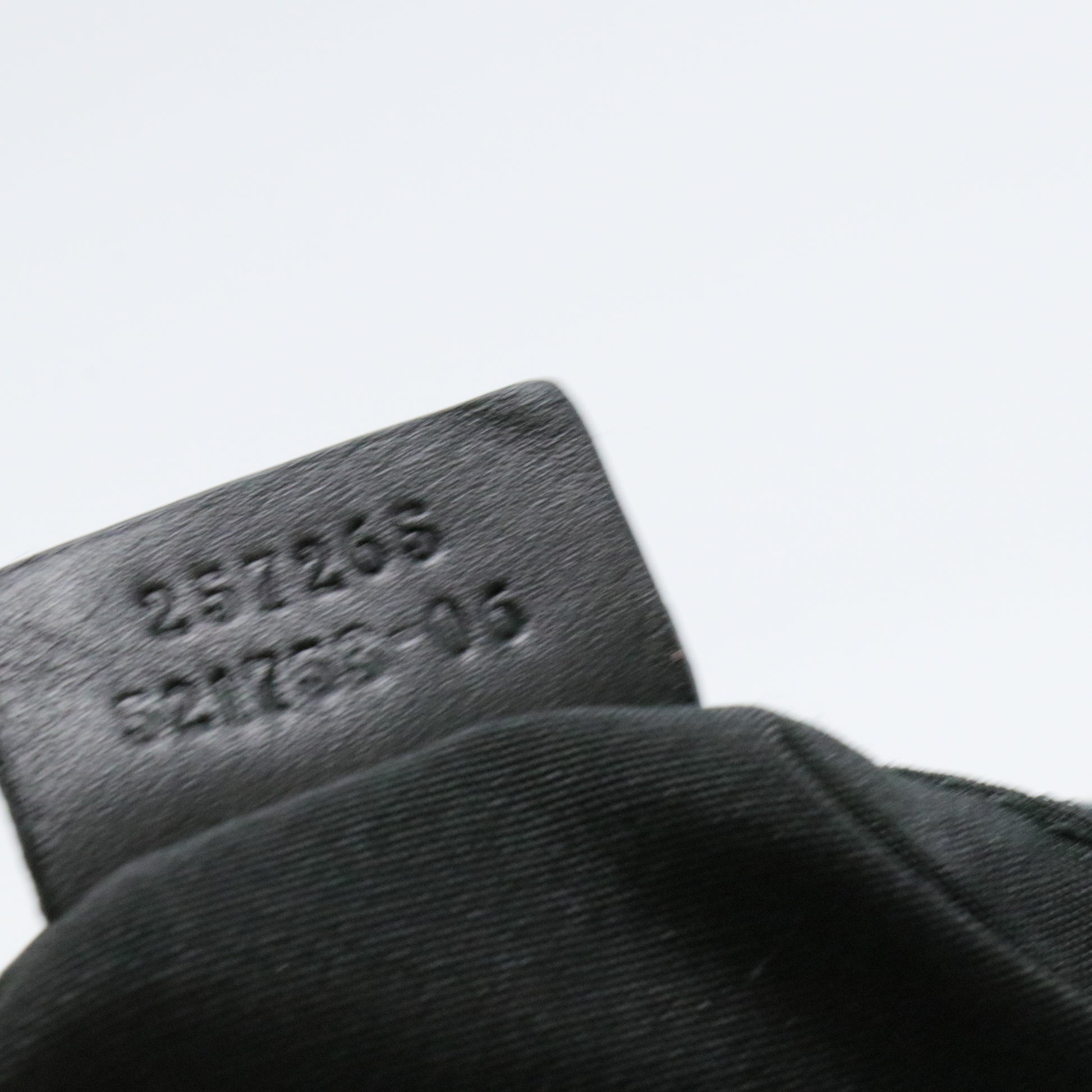 Horsebit Embossed Leather Bag Black