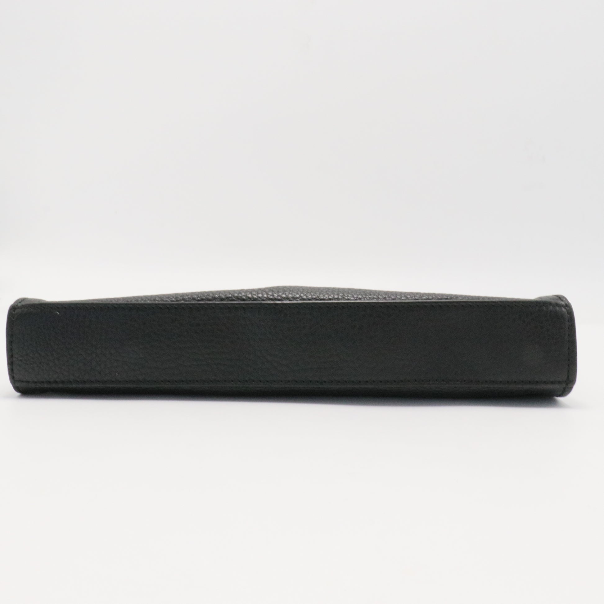 Fendi Black Leather Monster Flat Clutch