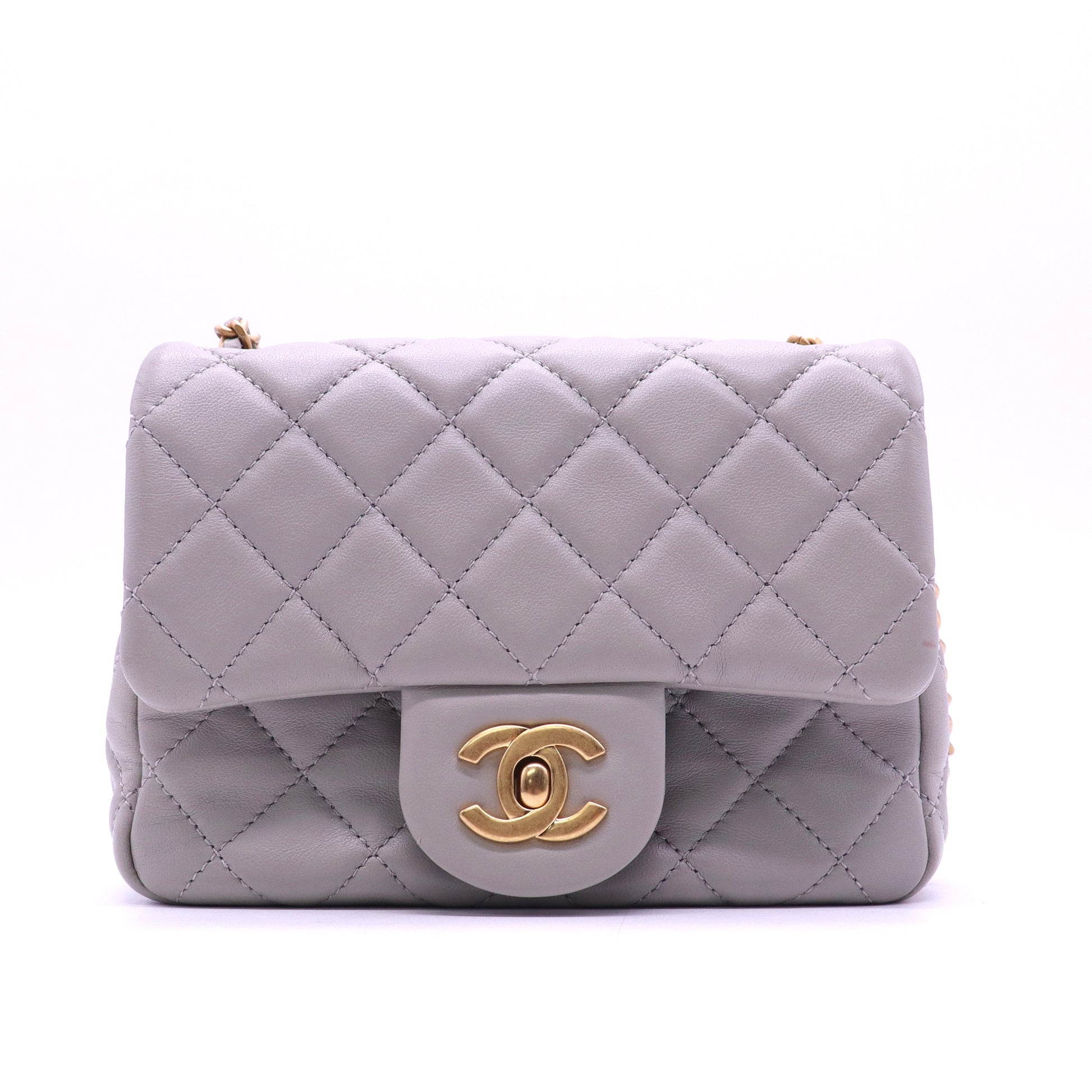 Chanel Mini Square Pearl Crush Flap Bag twins LDJ3930