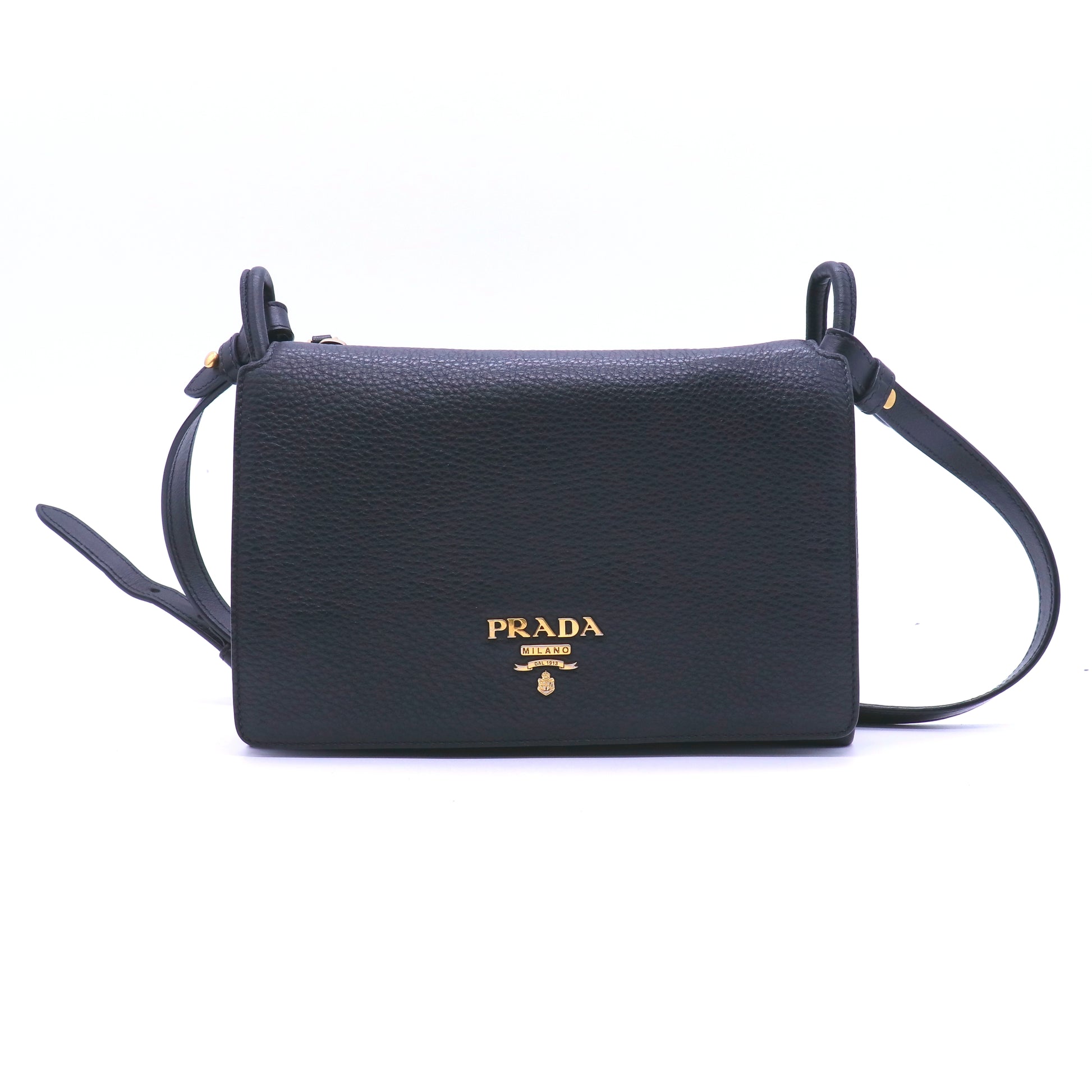 Prada Double Zip Crossbody Bag Vitello Daino Small twins B21528