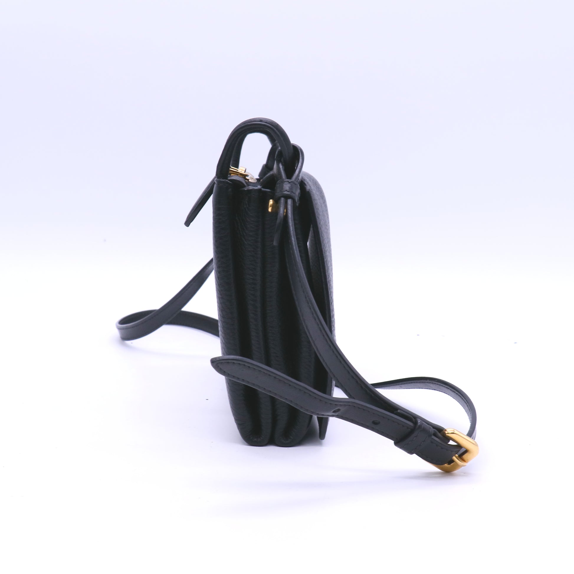 Prada Double Zip Crossbody Bag Vitello Daino Small twins B21528