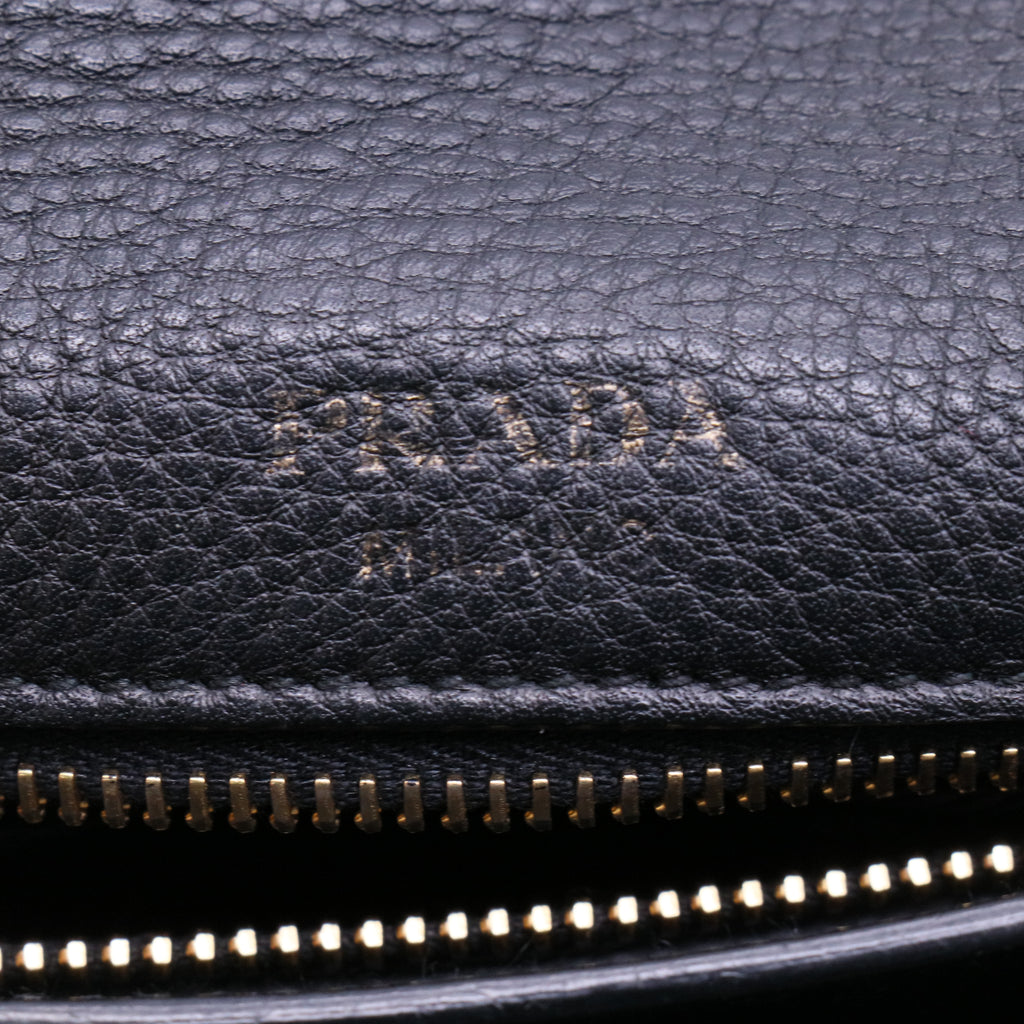 Prada Double Zip Crossbody Bag Vitello Daino Small twins B21528