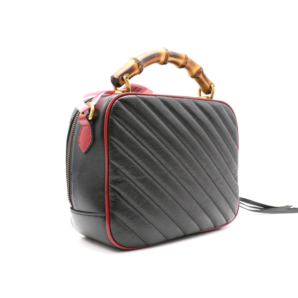 Gucci GG Marmont Matelass¨¦ Bamboo Handle Shoulder Bag
 twins LDJ4835
