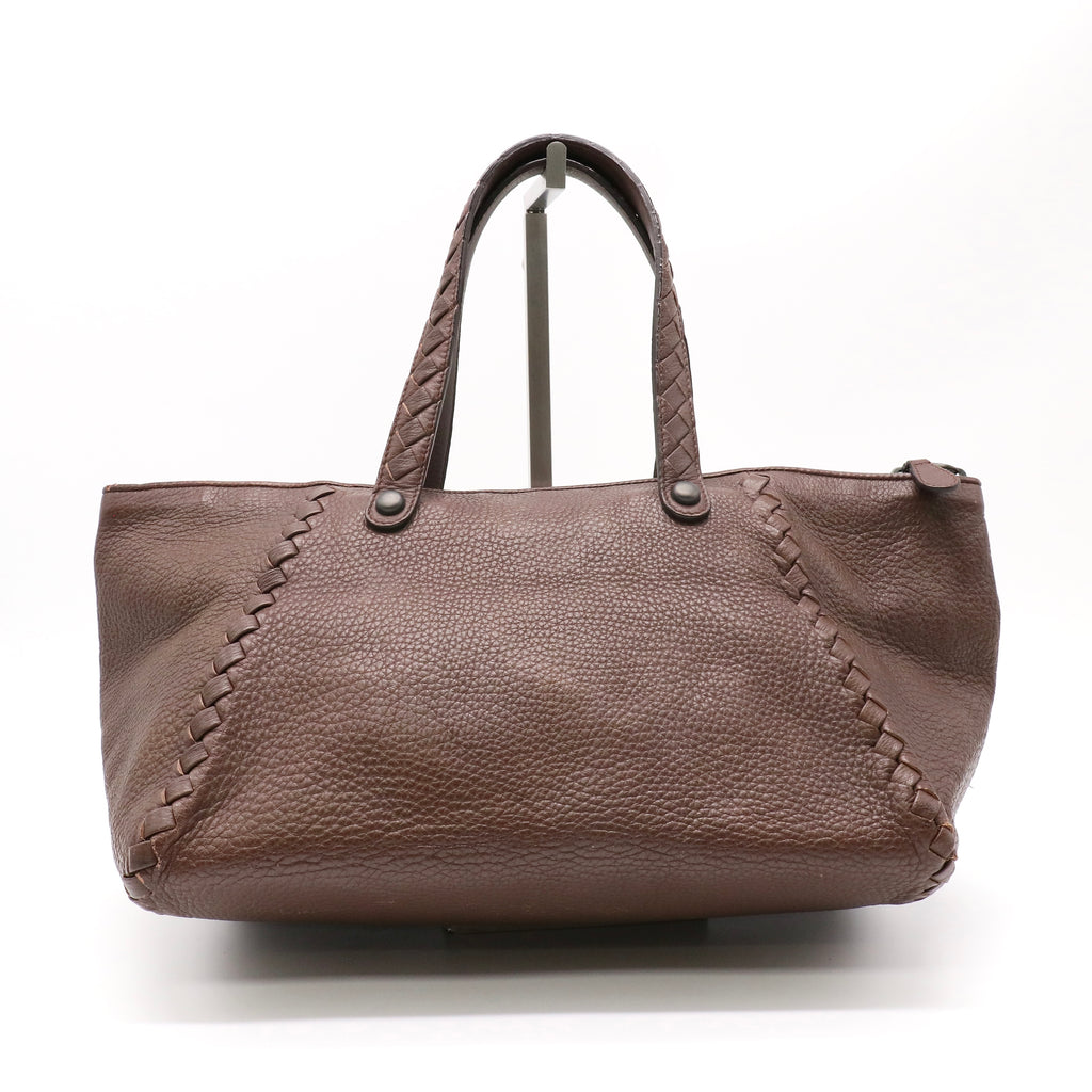 Bottega Veneta Cervo Leather Woven Trim Tote Bag twins LDJ4818