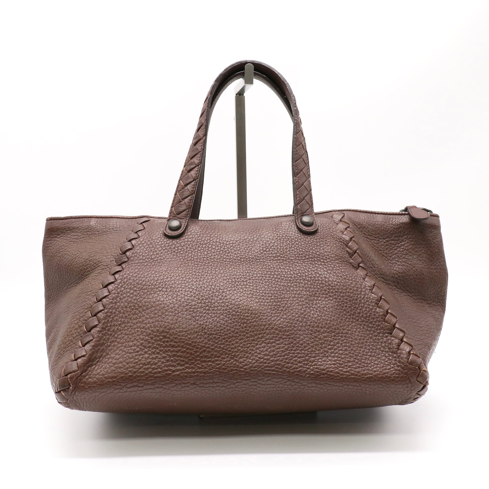 Bottega Veneta Cervo Leather Woven Trim Tote Bag twins LDJ4818
