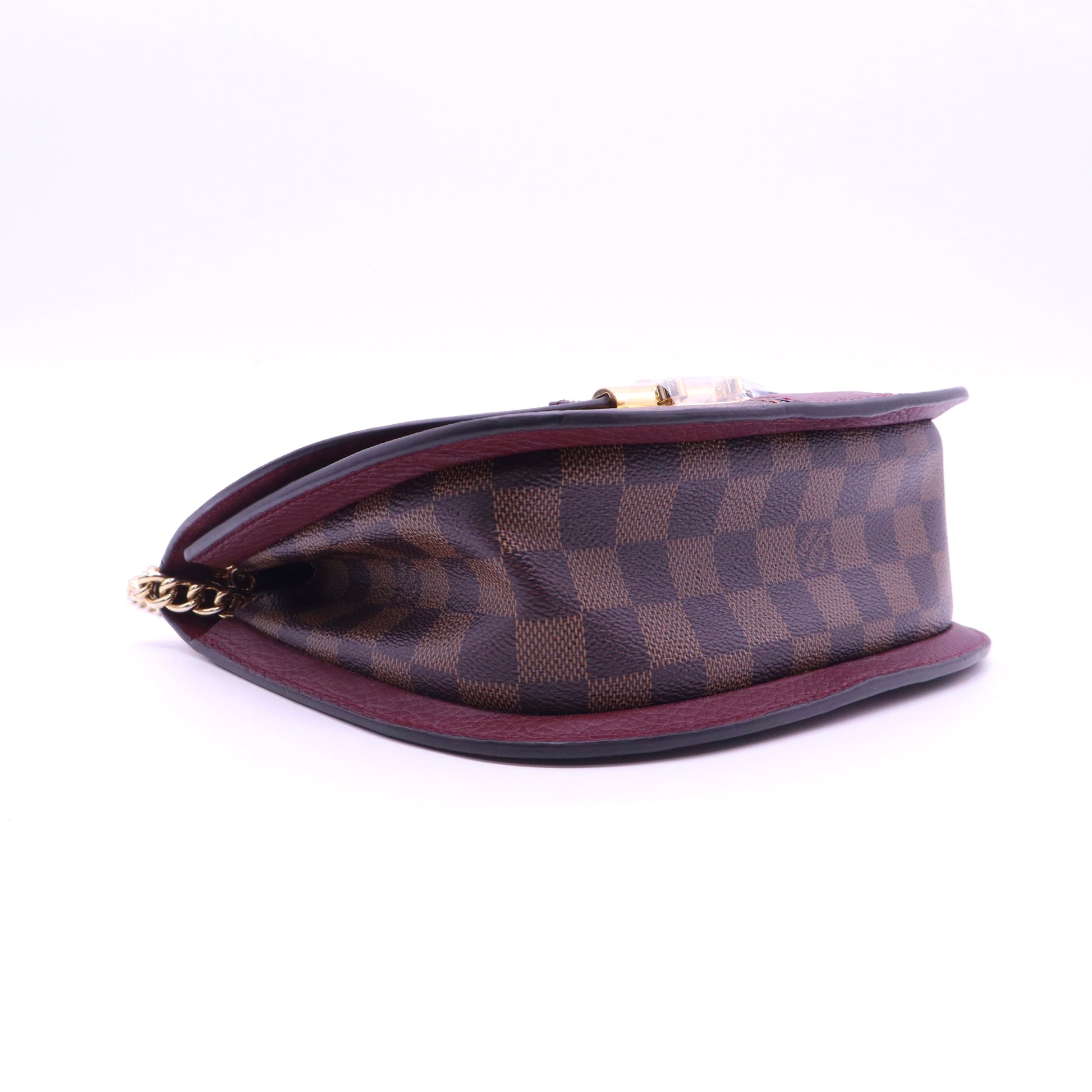 Louis Vuitton Damier Ebene Cuir Taurillon Wight Bordeaux Twins B21557
