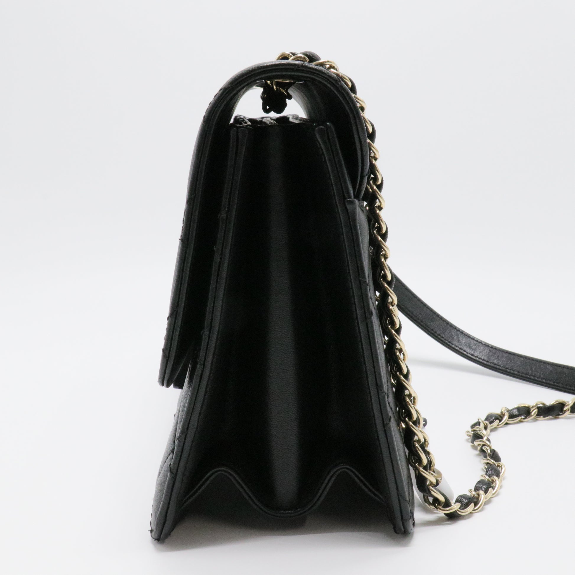 Chanel Quilted Plate Lock Flap Bag