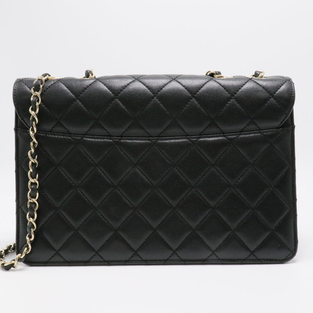 Chanel Quilted Plate Lock Flap Bag