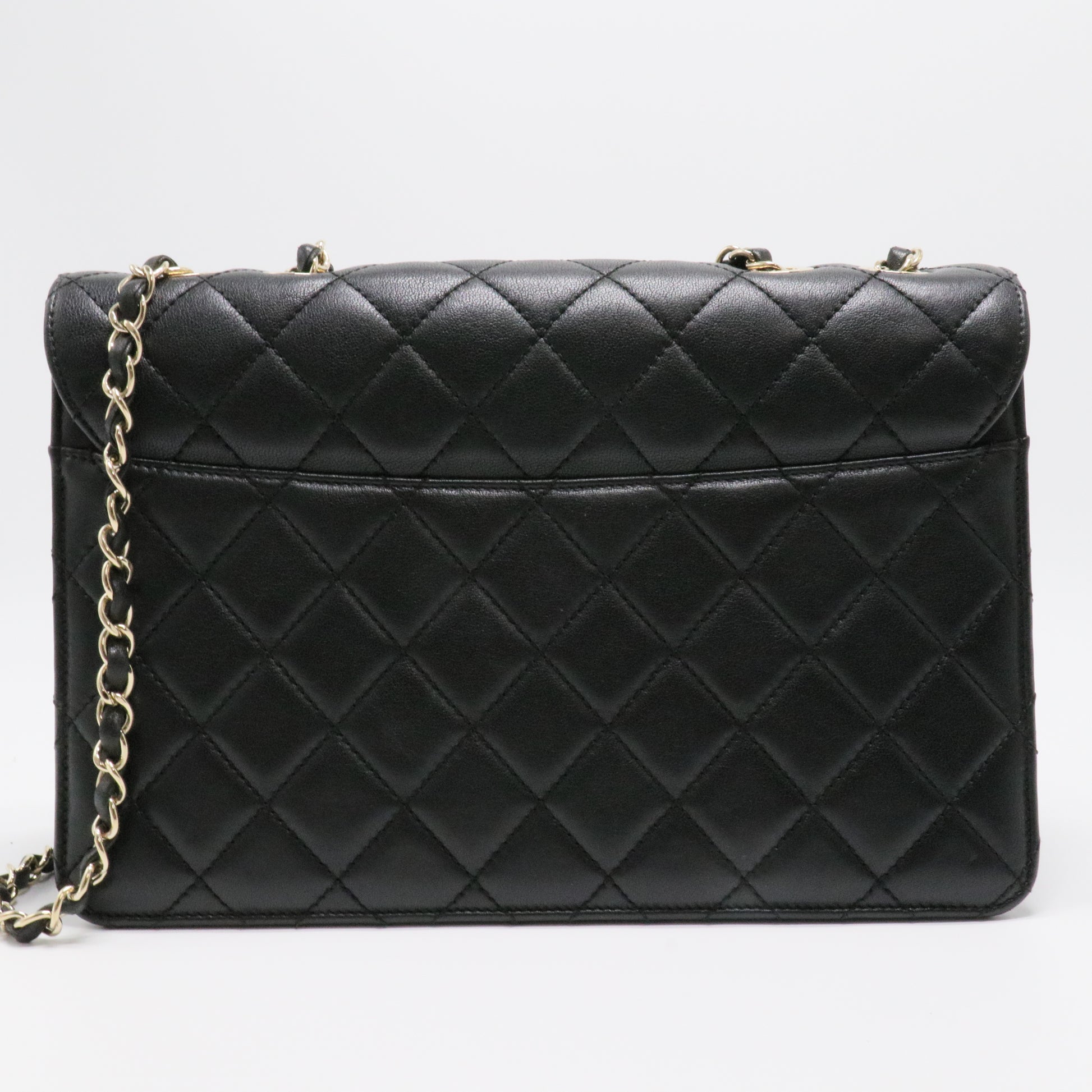 Chanel Quilted Plate Lock Flap Bag