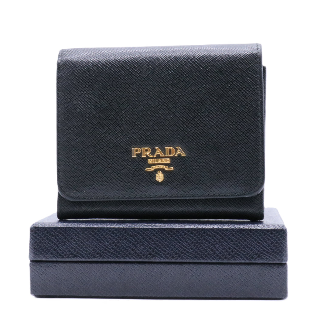 Small Saffiano Leather Trifold Wallet