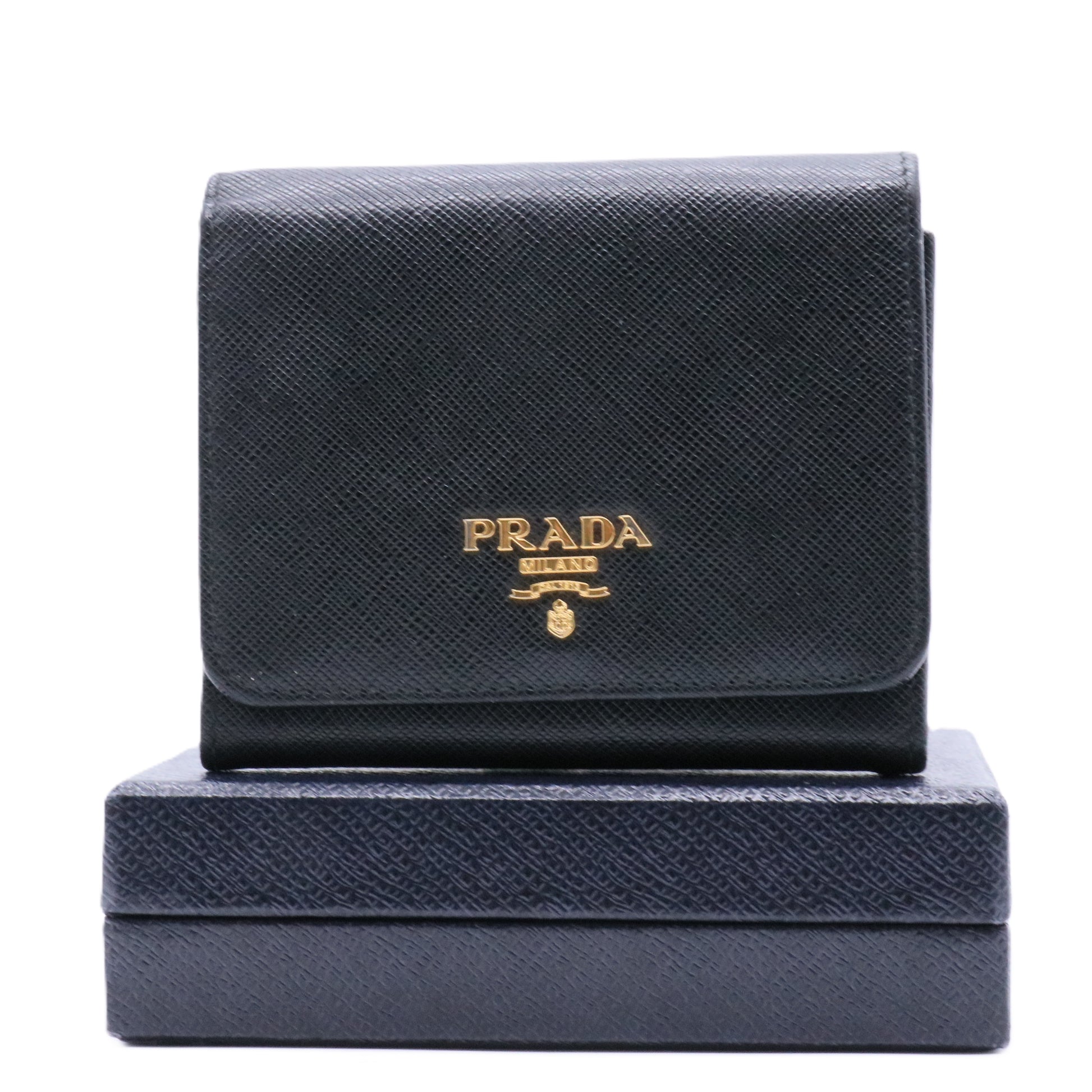 Small Saffiano Leather Trifold Wallet