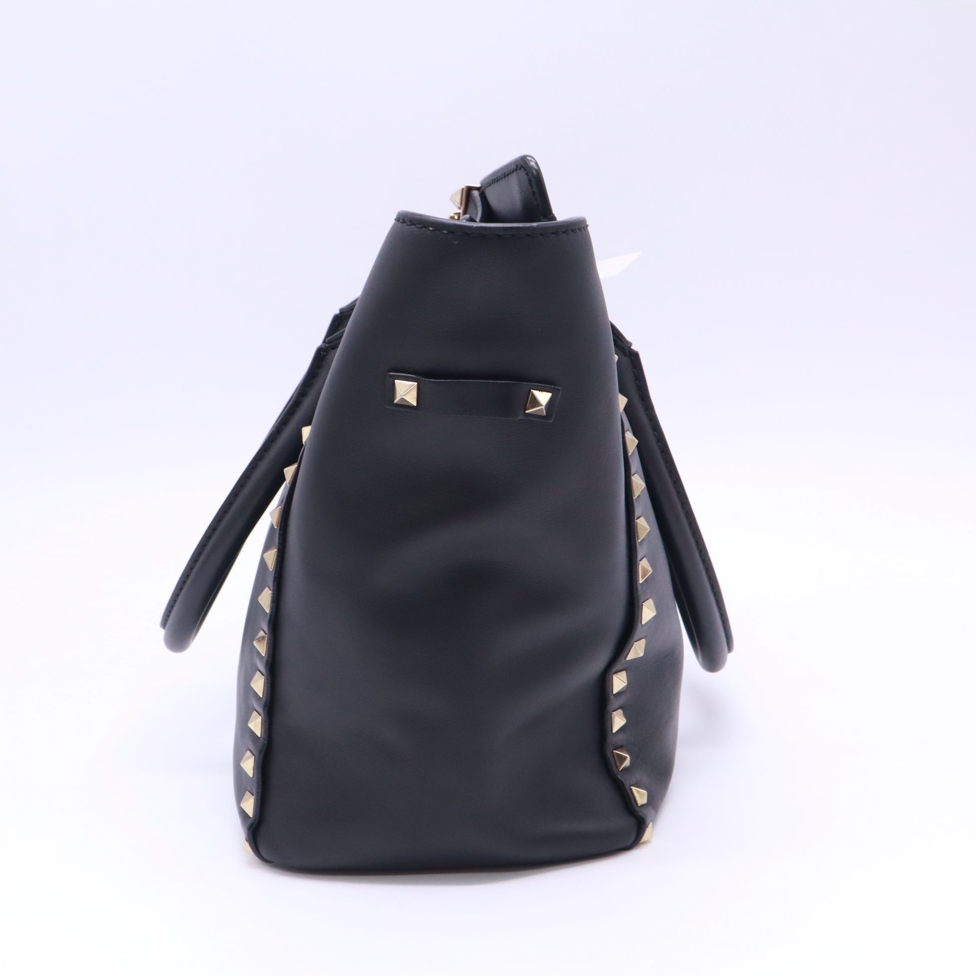 Valentino Garavani Vitello Small Rockstud Double Handle Tote B23611