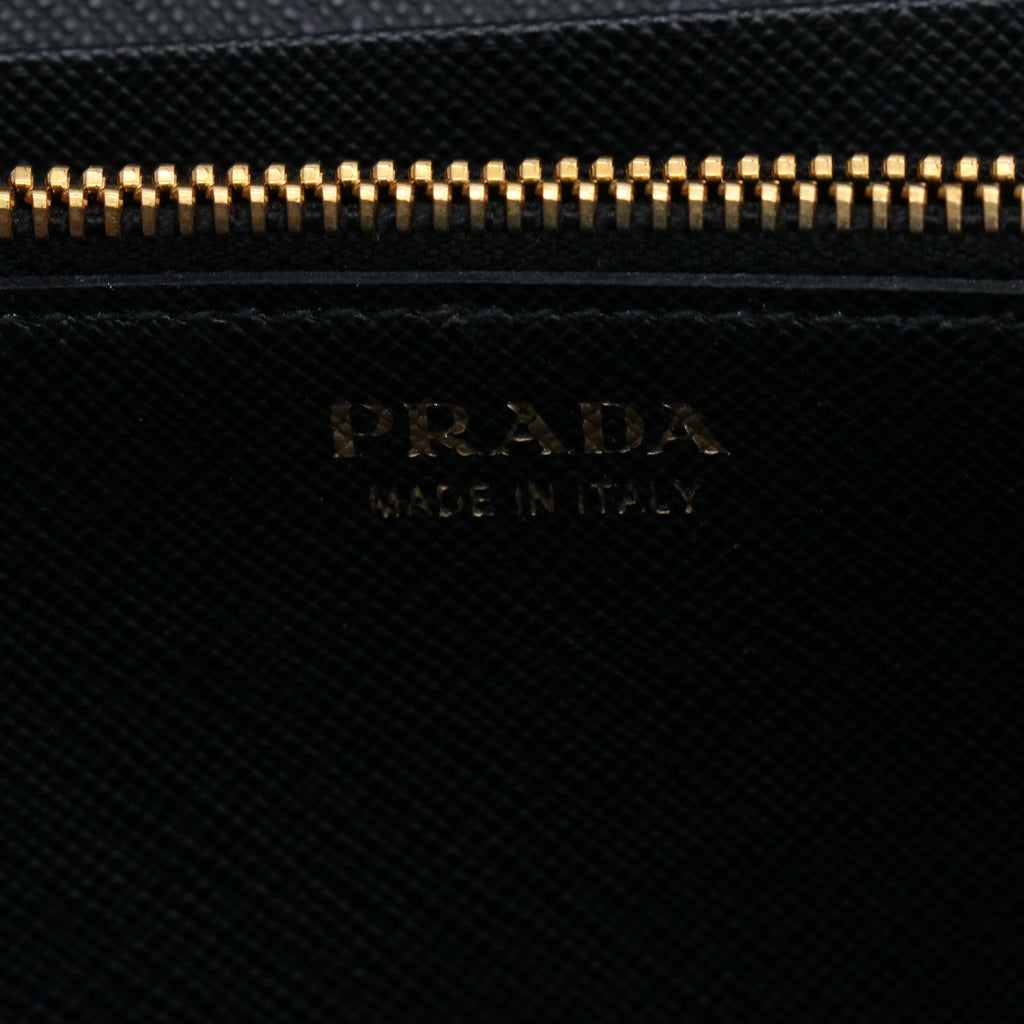 Prada Saffiano Metal Leather Continental Wallet W21293