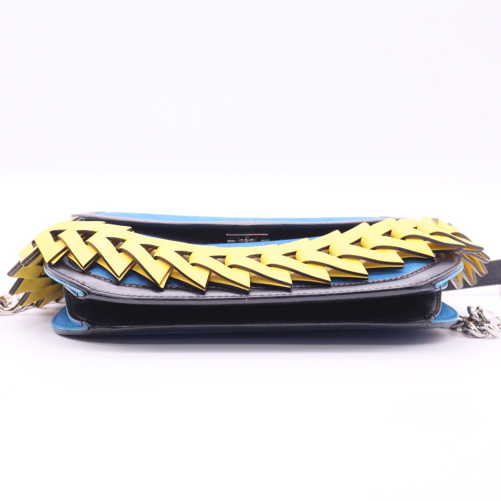 Loewe AW 2015 Royal Blue Suede V Crossbody Bag twins