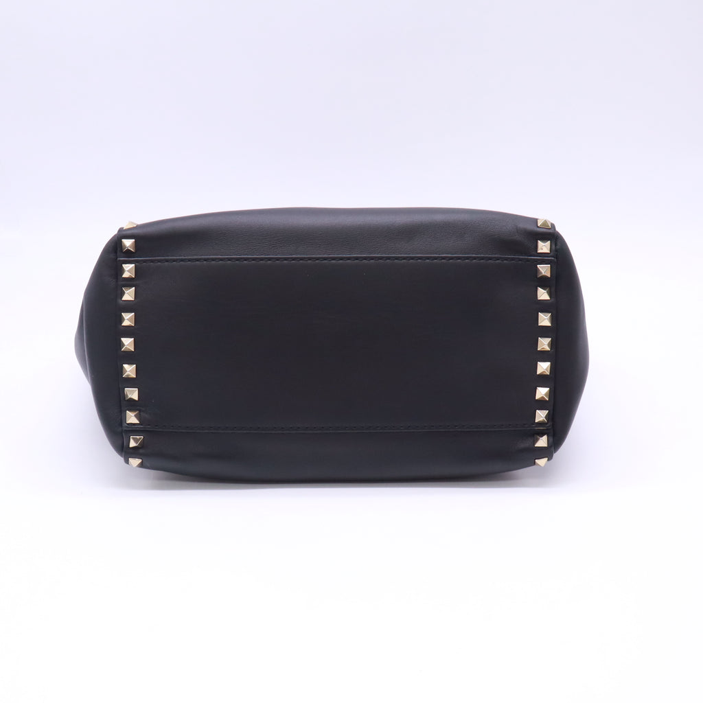 Valentino Garavani Vitello Small Rockstud Double Handle Tote B23611