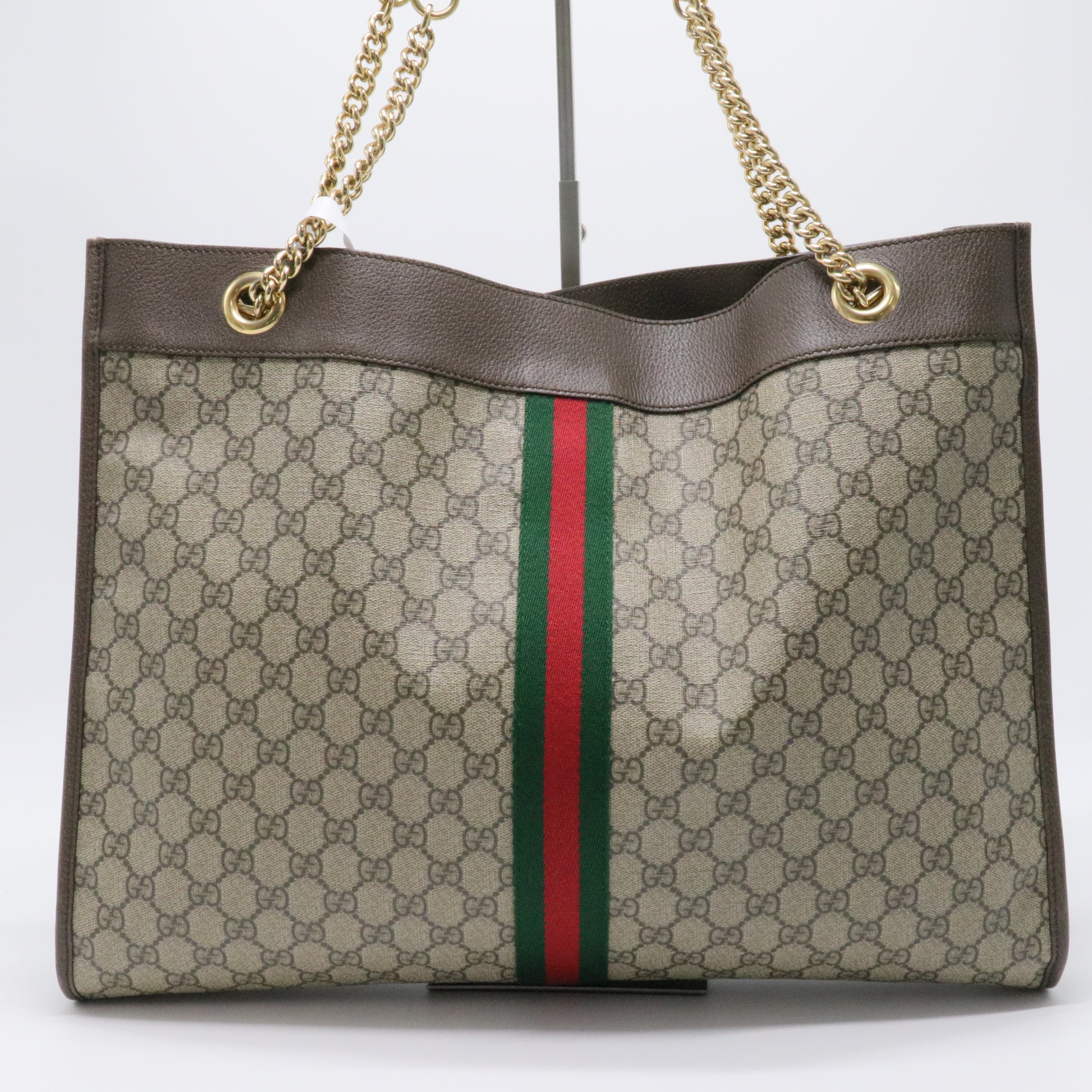 GG Supreme Monogram Large Rajah Chain Tote