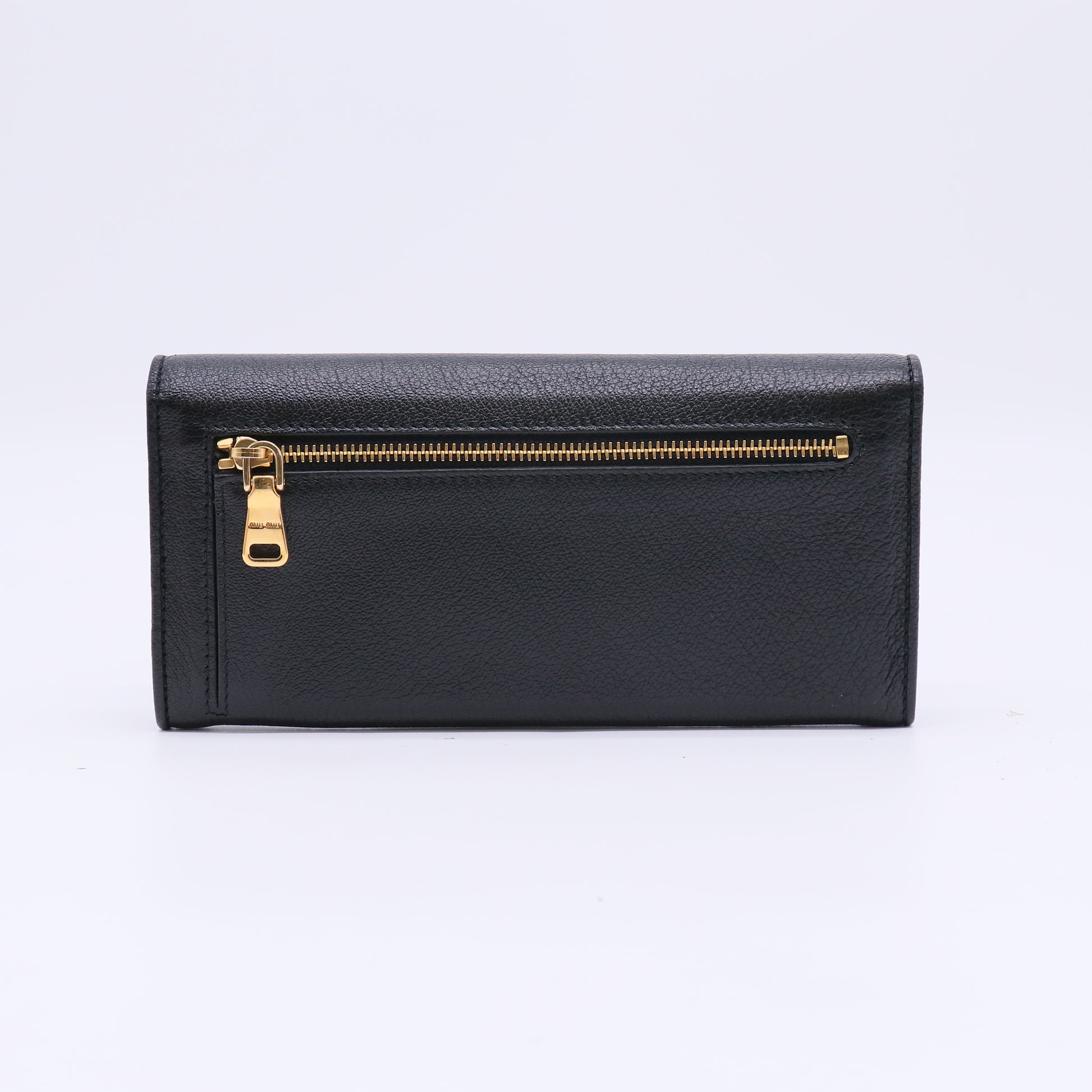 Miu Miu Madras Leather Flap Continental Wallet W22389