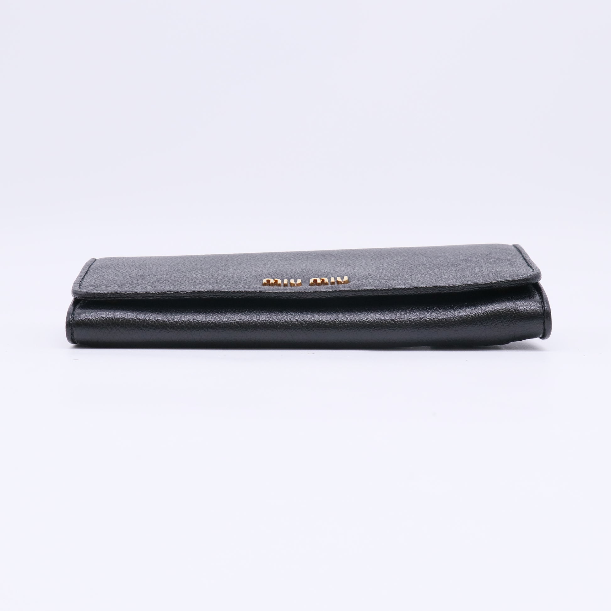 Miu Miu Madras Leather Flap Continental Wallet W22389