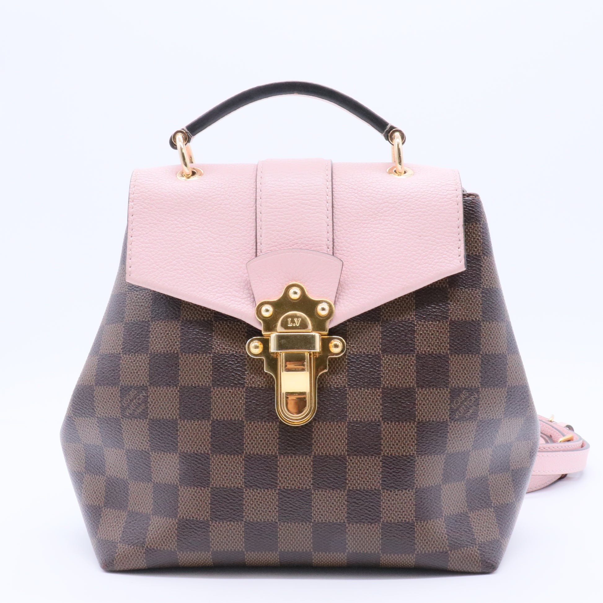 Clapton Backpack Damier and Leather