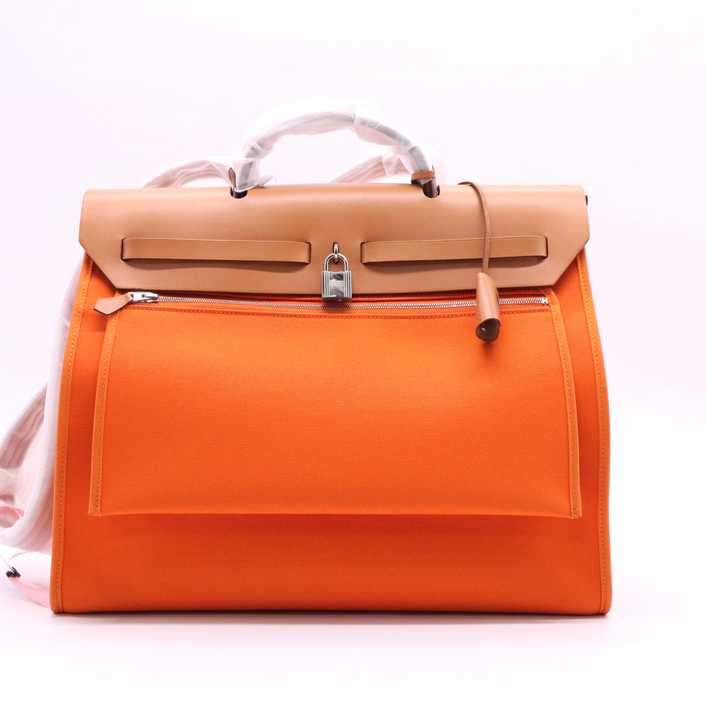 Hermes Canvas Herbag PM Silver Buckle twins LDJ2603