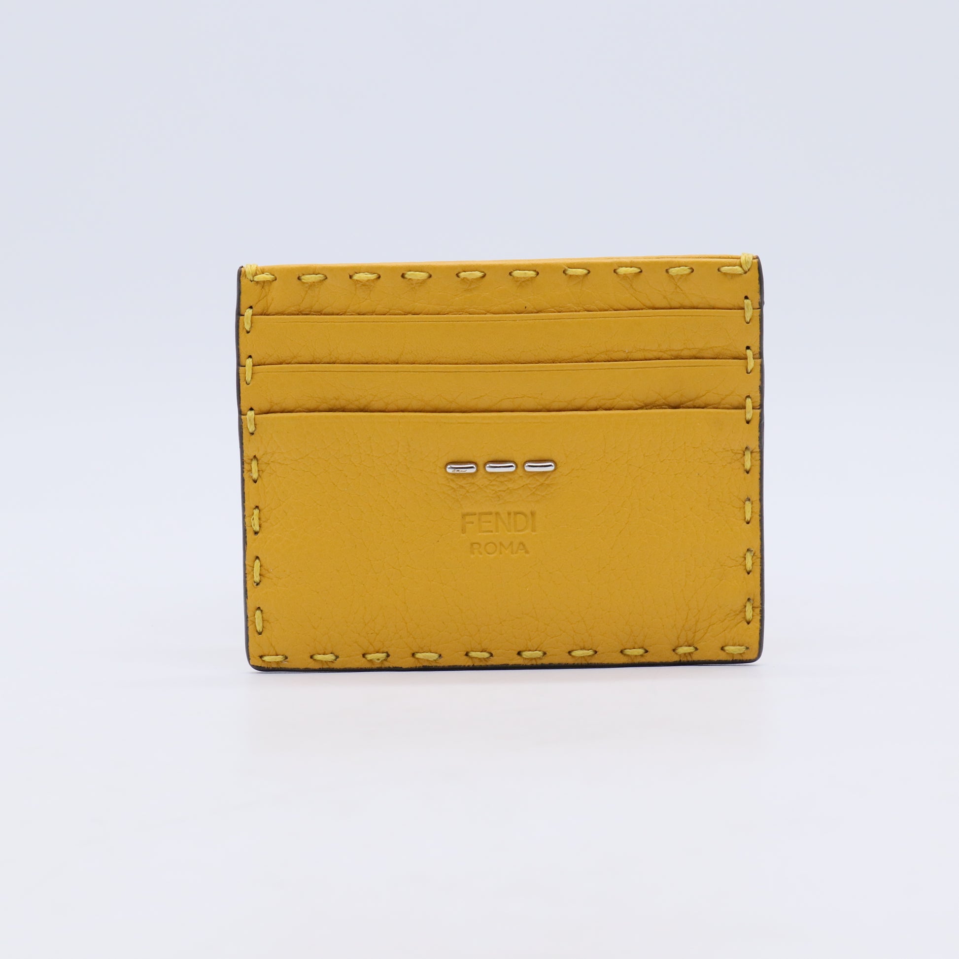 Fendi Cuoio Romano Leather Selleria Card Case W21301