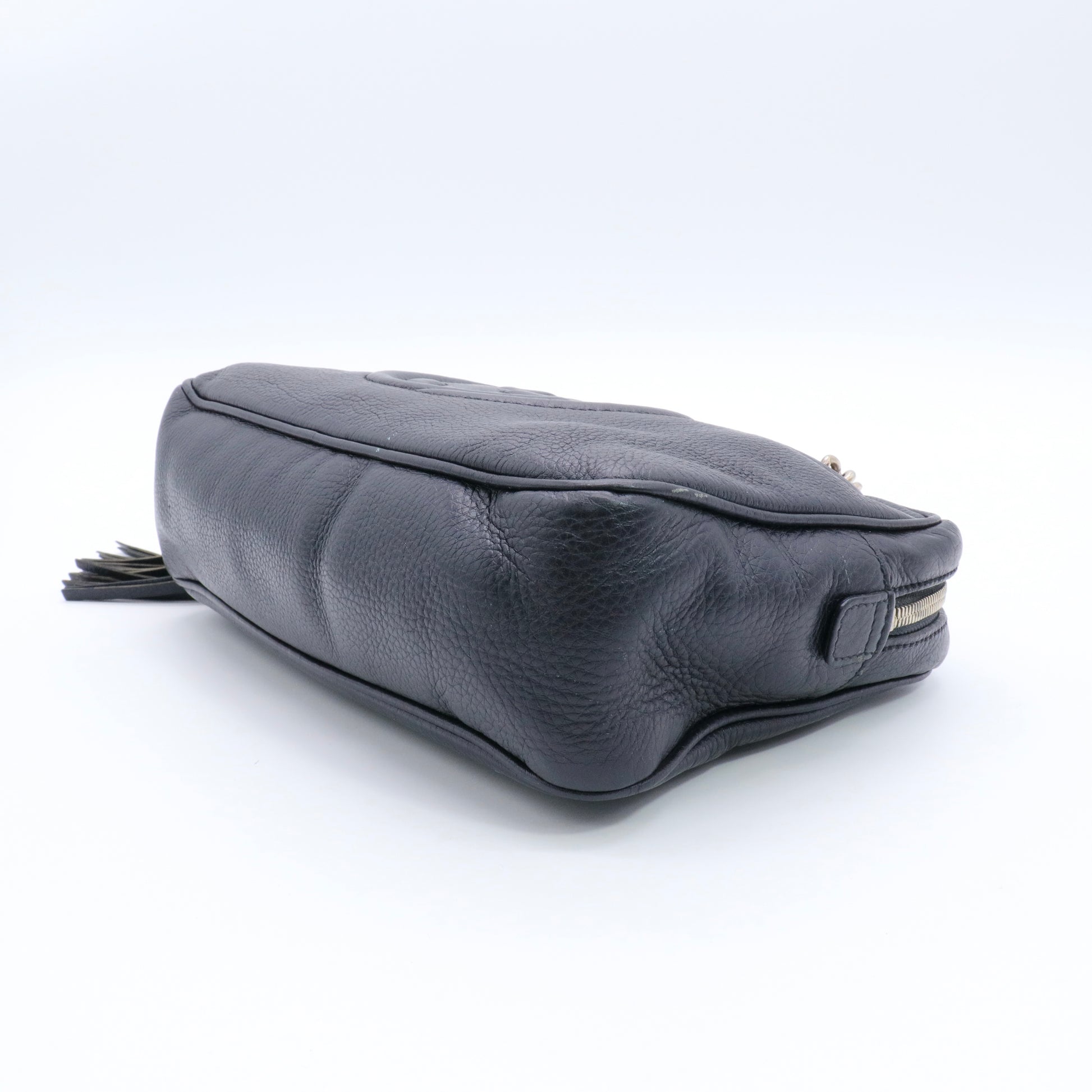 Black Pebbled Leather Soho Chain Shoulder Bag twins