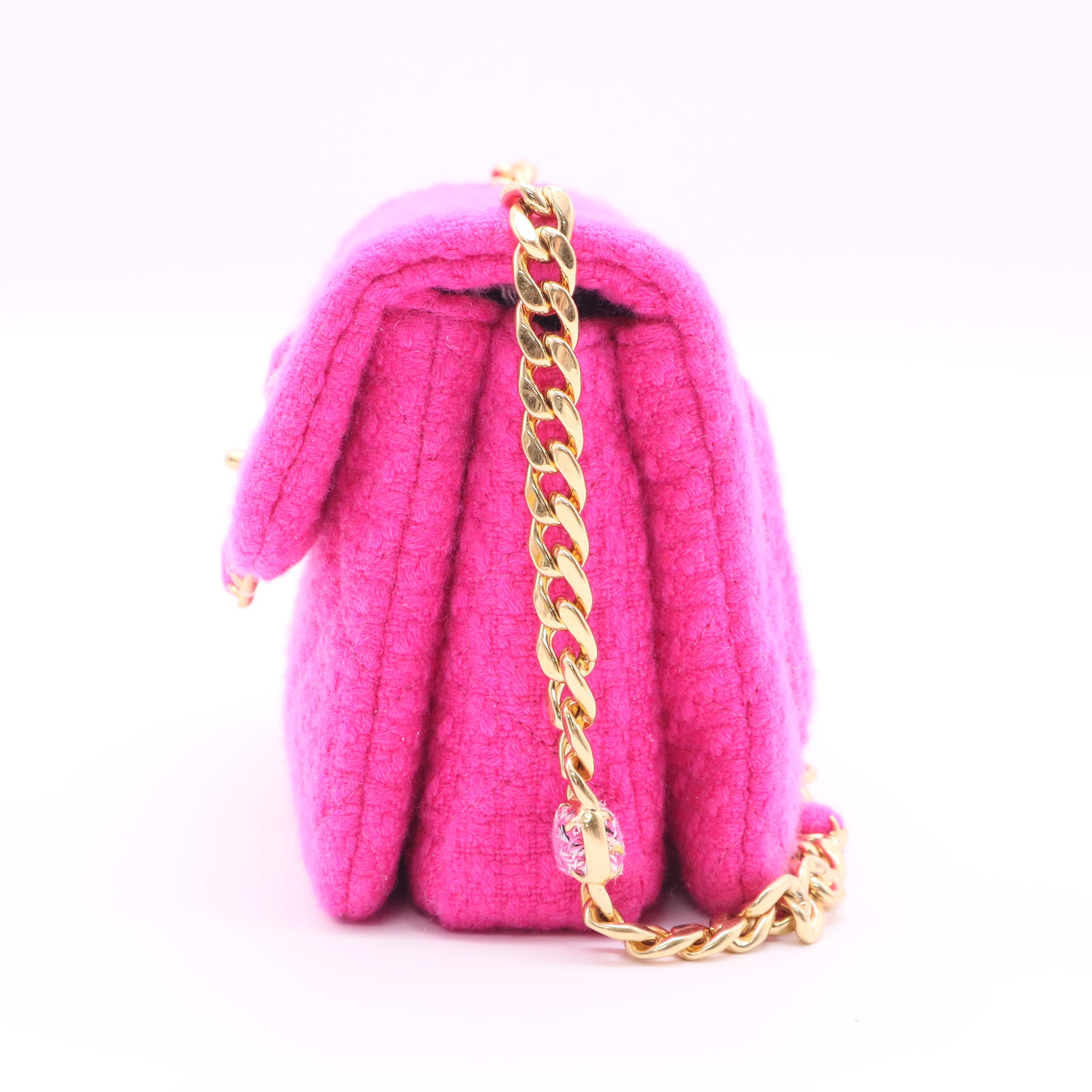 CC Bijoux Chain Flap Quilted Tweed Mini twins