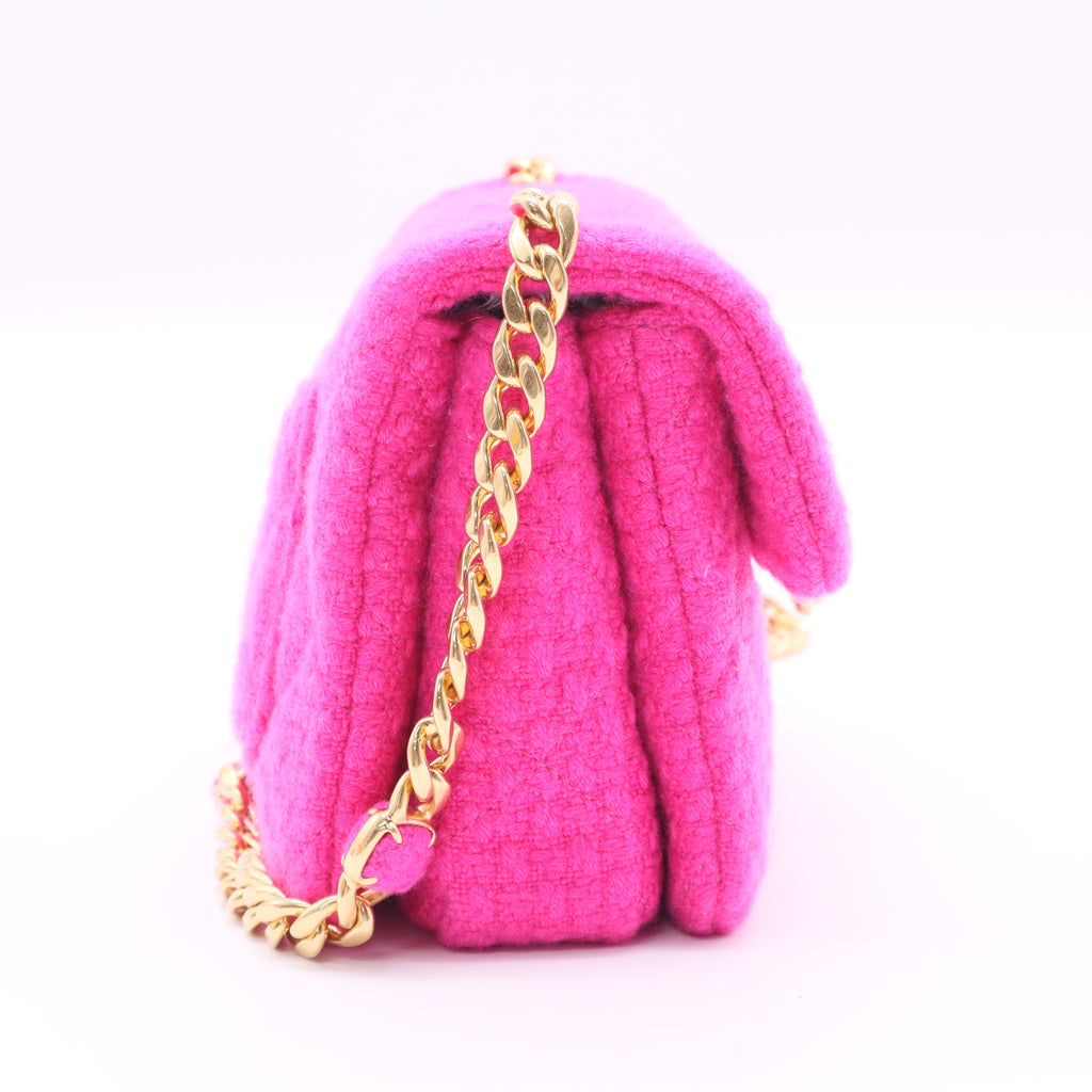 CC Bijoux Chain Flap Quilted Tweed Mini twins