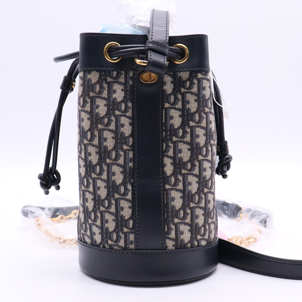 Oblique Small Drawstring Backpack Blue twins LDJ2608