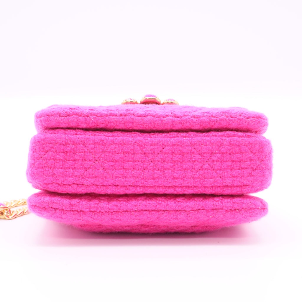 CC Bijoux Chain Flap Quilted Tweed Mini twins