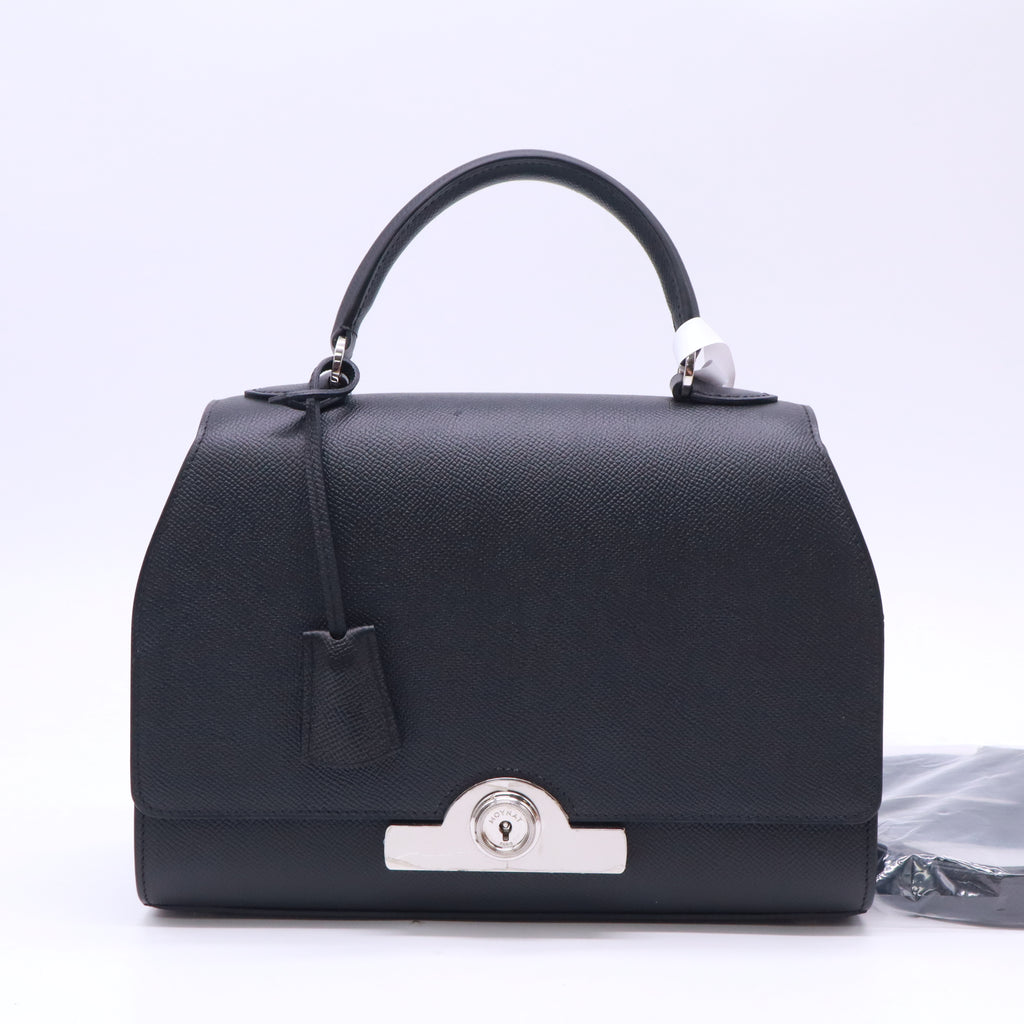 Moynat Taurillon Blush Rejane MM Black  Twins B23620