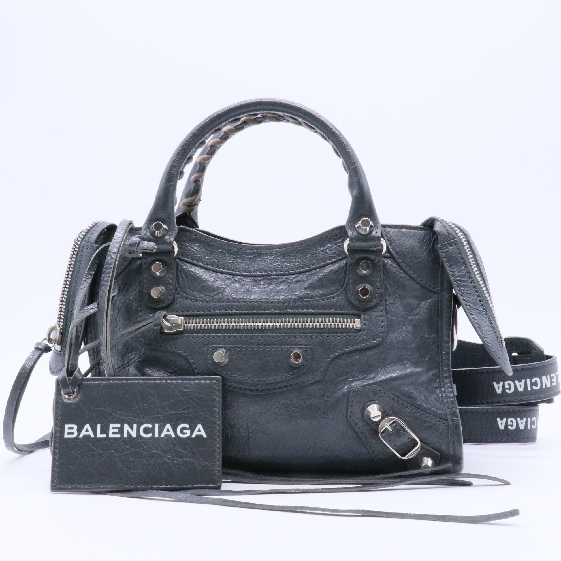 City Classic Studs Bag Leather Mini Twins