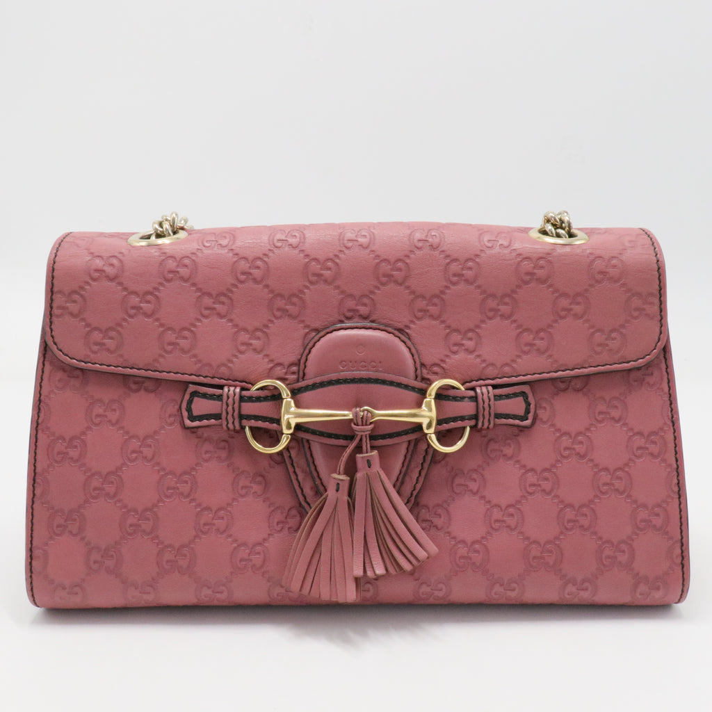Emily Chain Flap Bag Microguccissima Leather Medium