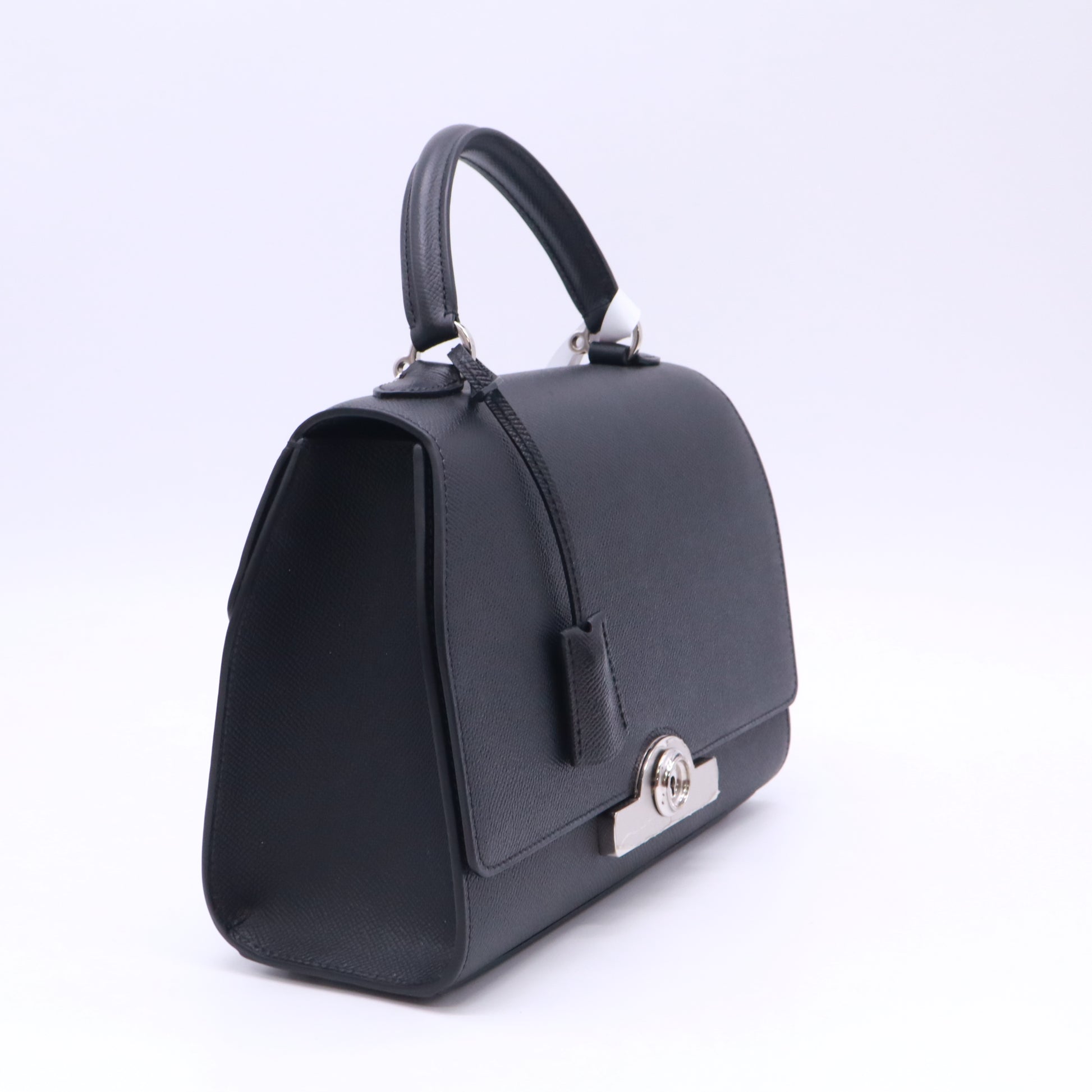 Moynat Taurillon Blush Rejane MM Black  Twins B23620