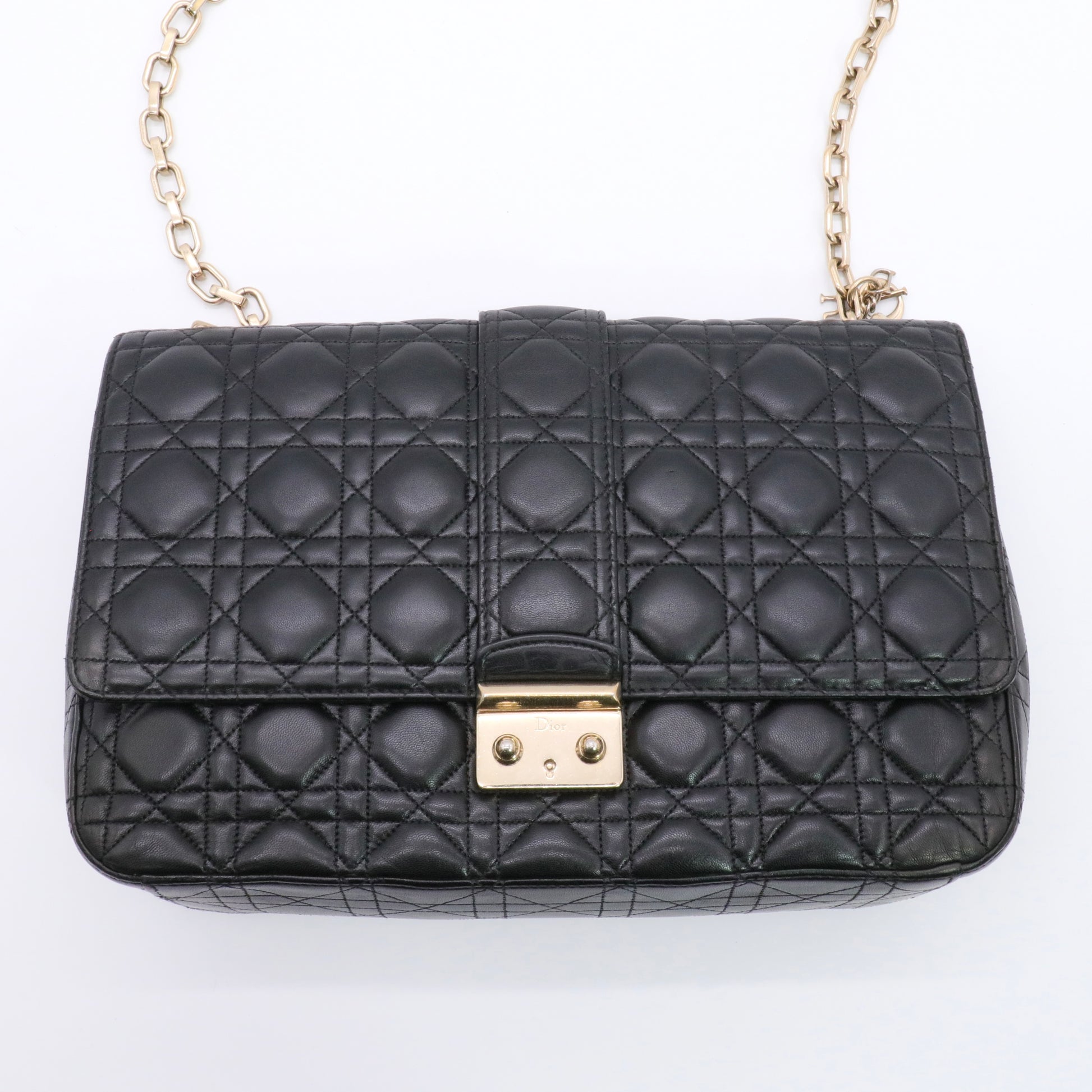 Miss Dior Flap Bag Cannage Quilt Lambskin Large twins