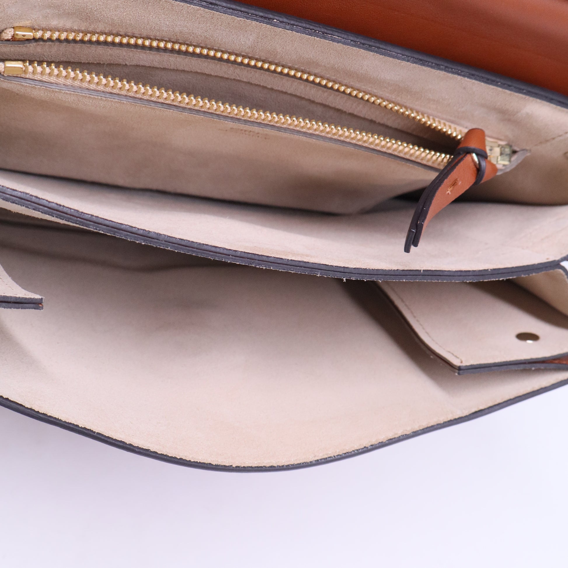 Suede Calfskin Medium Faye Shoulder Bag Tobacco B20587