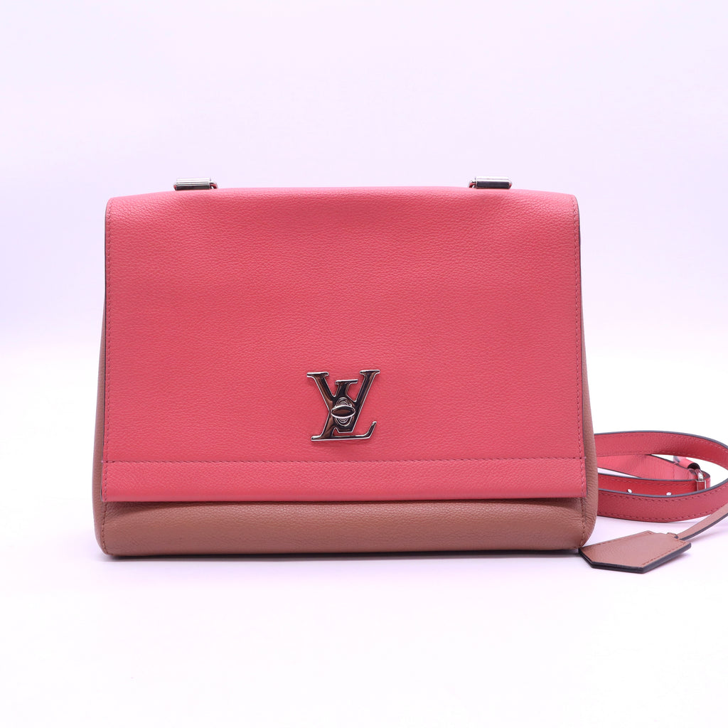 Louis Vuitton Calfskin Lockme II Chain Bag BB Rose Bruyere B21455