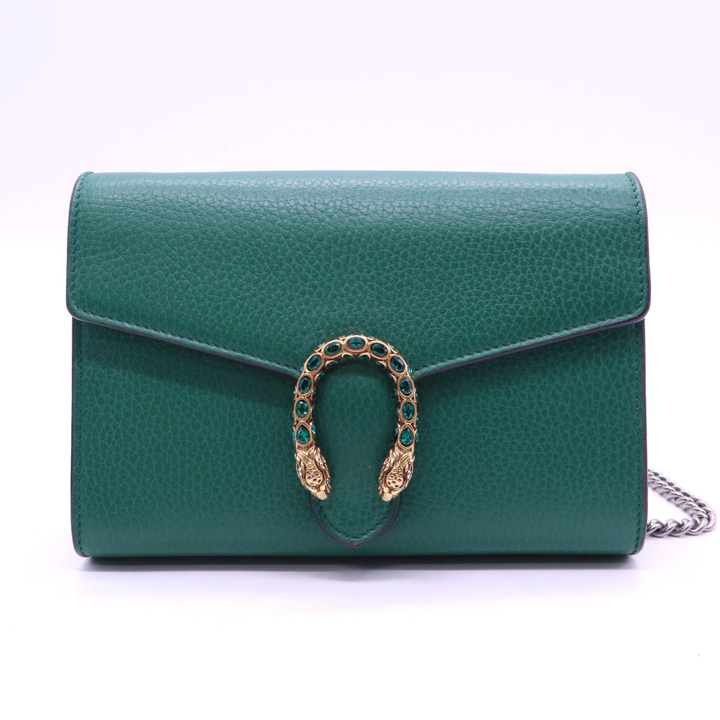 Gucci Green Leather Dionysus Small Shoulder Bag twins LDJ3929