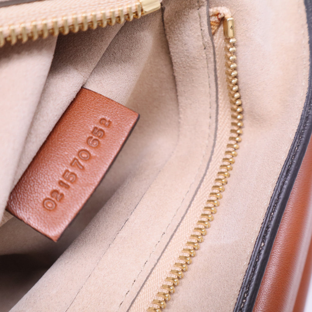 Suede Calfskin Medium Faye Shoulder Bag Tobacco B20587