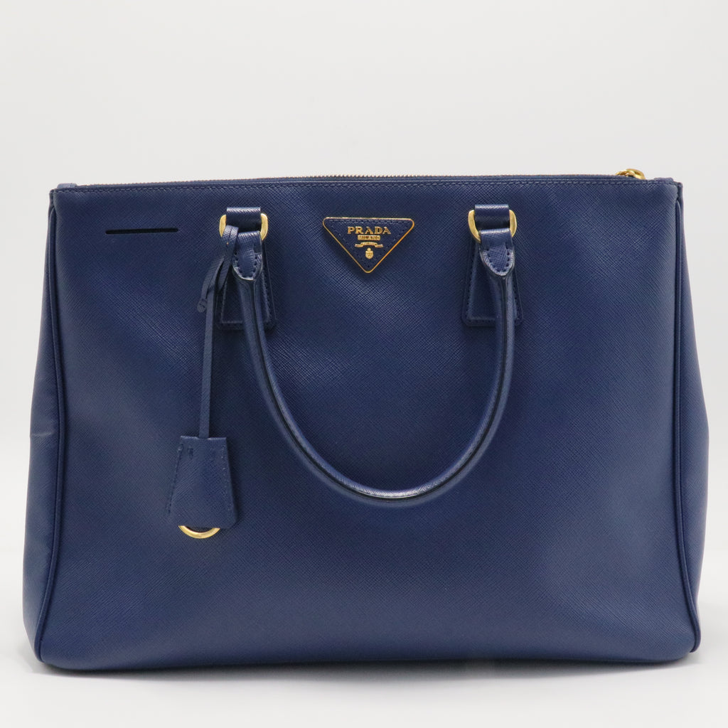 Double Zip Lux Tote Saffiano Leather Large