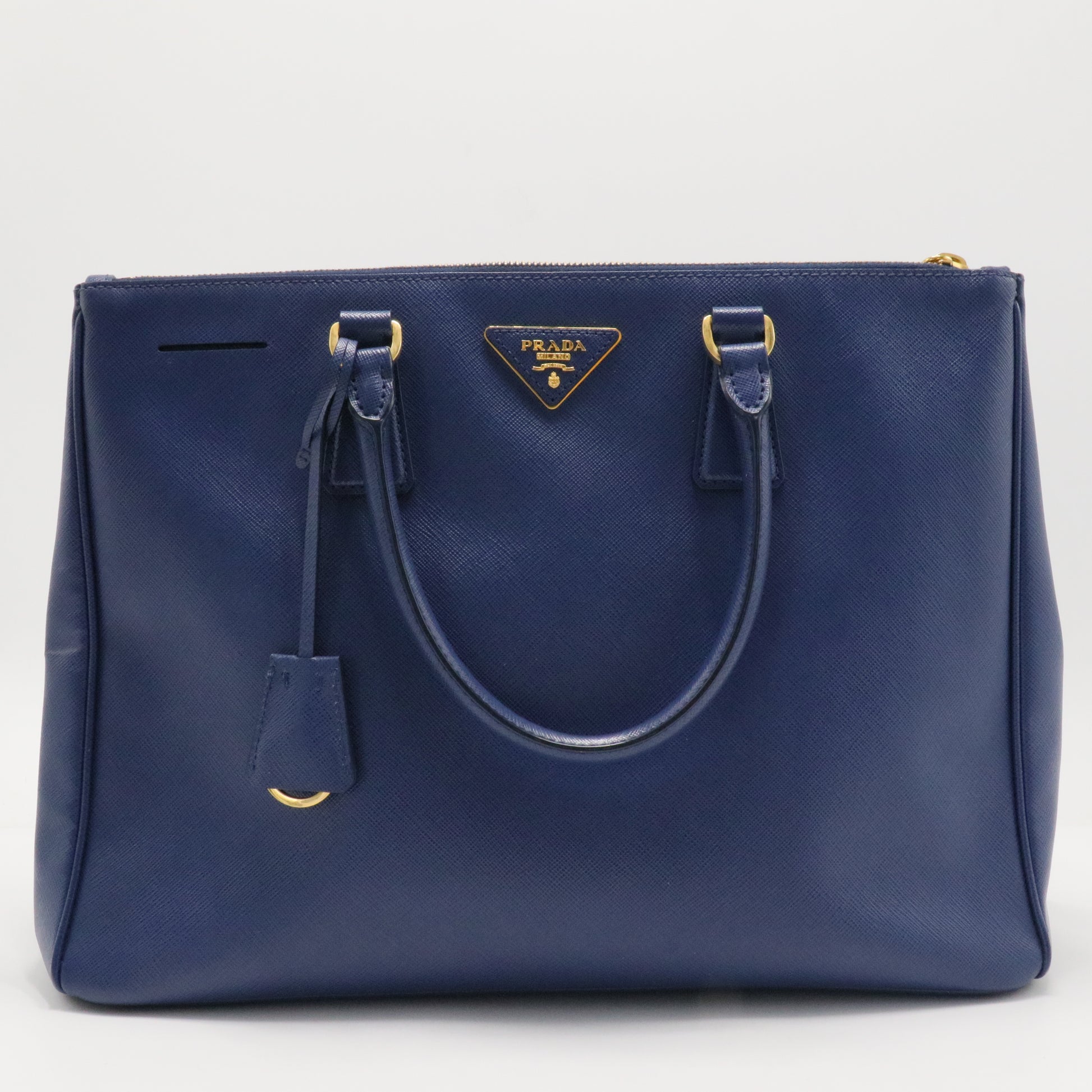 Double Zip Lux Tote Saffiano Leather Large