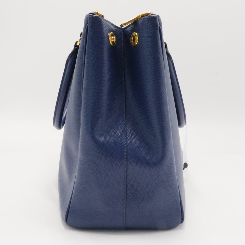 Double Zip Lux Tote Saffiano Leather Large