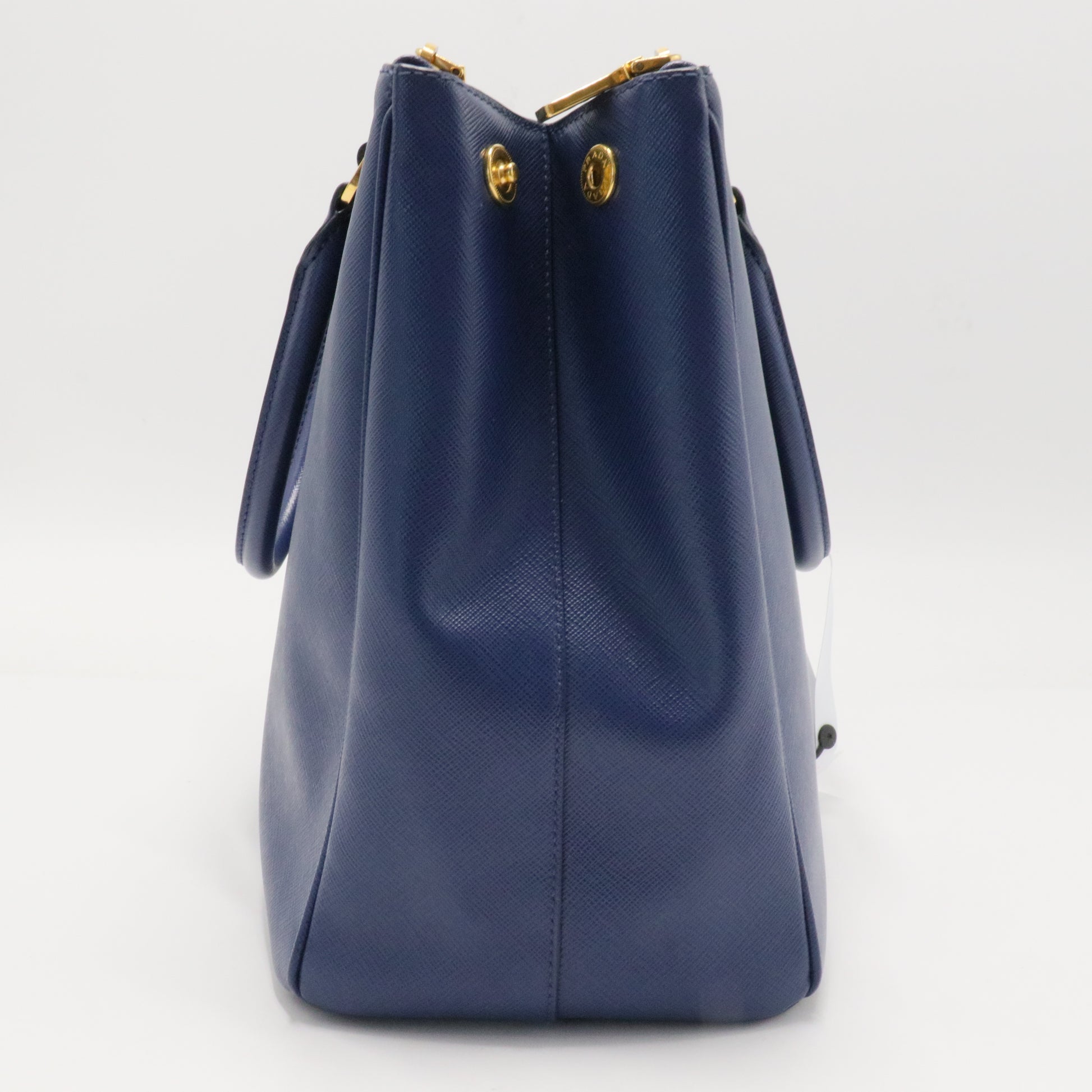 Double Zip Lux Tote Saffiano Leather Large