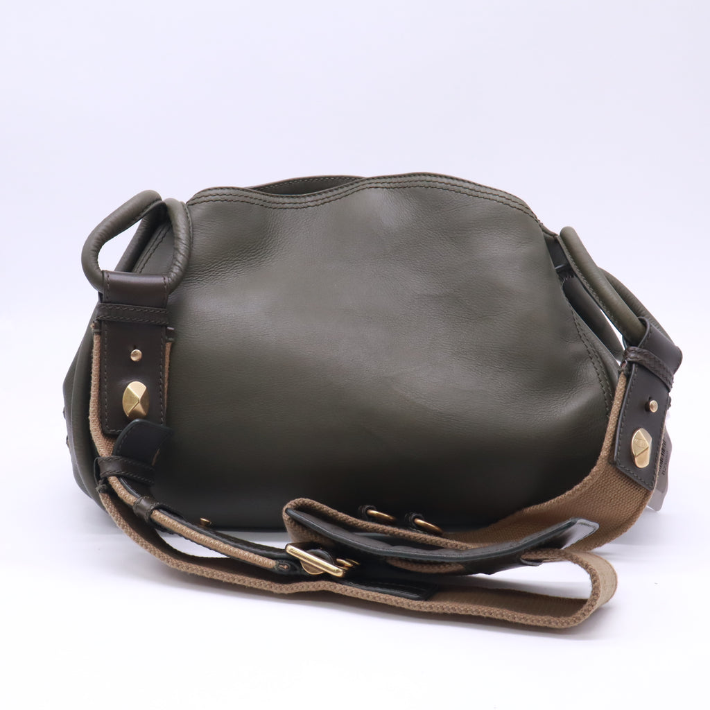 Christian Dior Leather Lattice Green Crossbody Bags Twins B23659