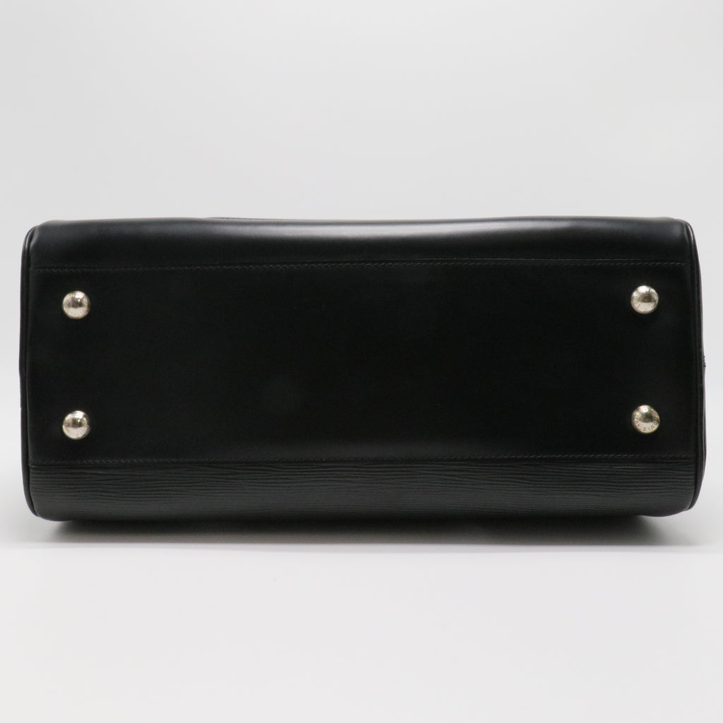 Black Epi Leather Bowling Montaigne GM Bag