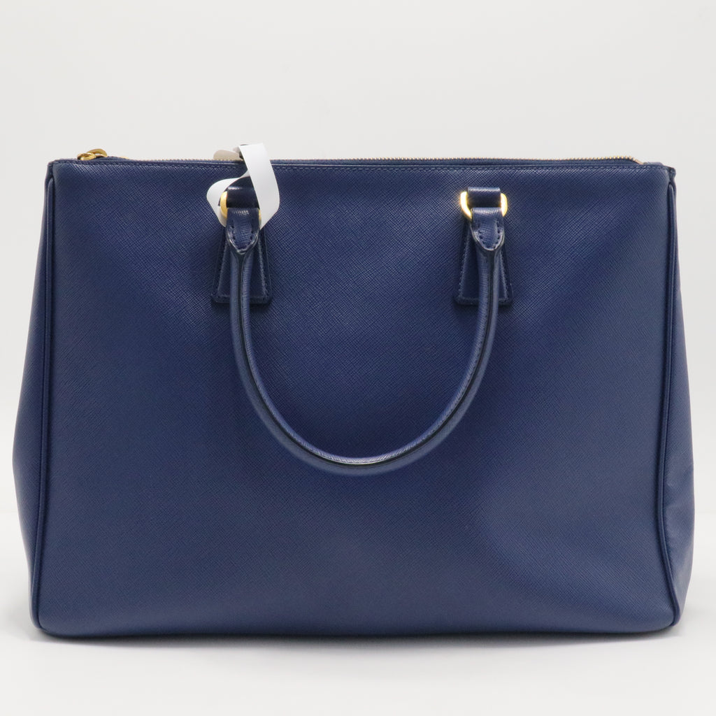 Double Zip Lux Tote Saffiano Leather Large
