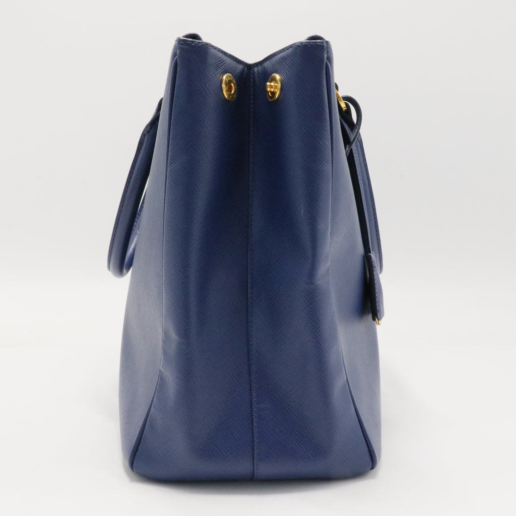 Double Zip Lux Tote Saffiano Leather Large