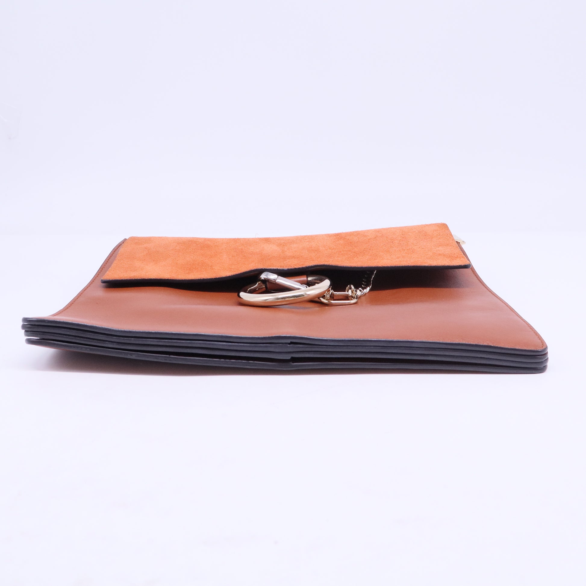 Suede Calfskin Medium Faye Shoulder Bag Tobacco B20587
