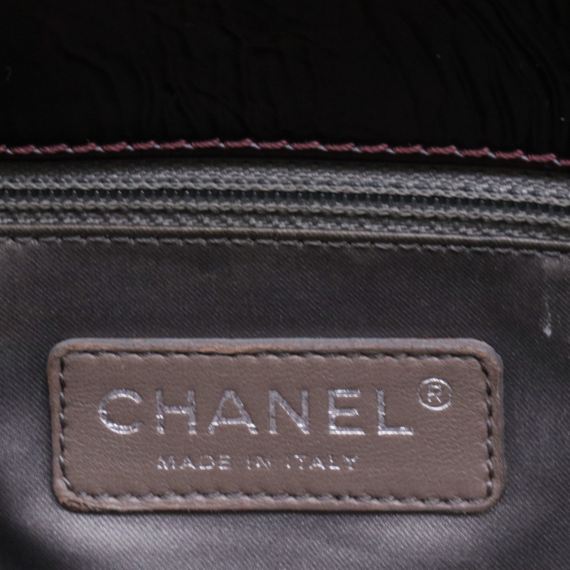 Patent Quilted Accordion Tote Burgundy twins