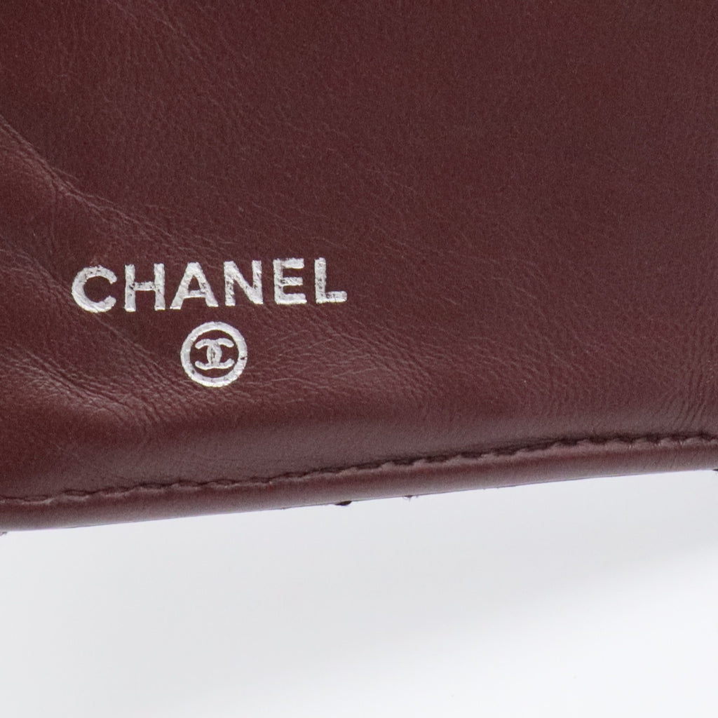 Lambskin Quilted Yen Wallet Black